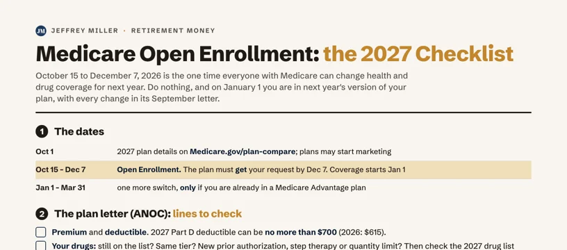 Medicare Open Enrollment 2027 checklist preview