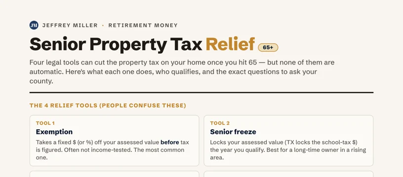 Senior property tax relief cheat sheet preview