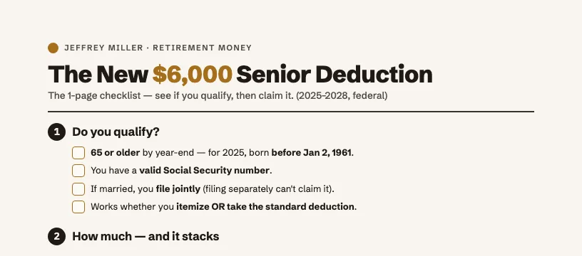 $6,000 senior deduction checklist